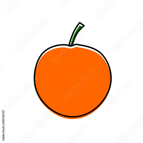 orange fruits isolated on white