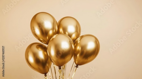 Gold balloons celebration backdrop