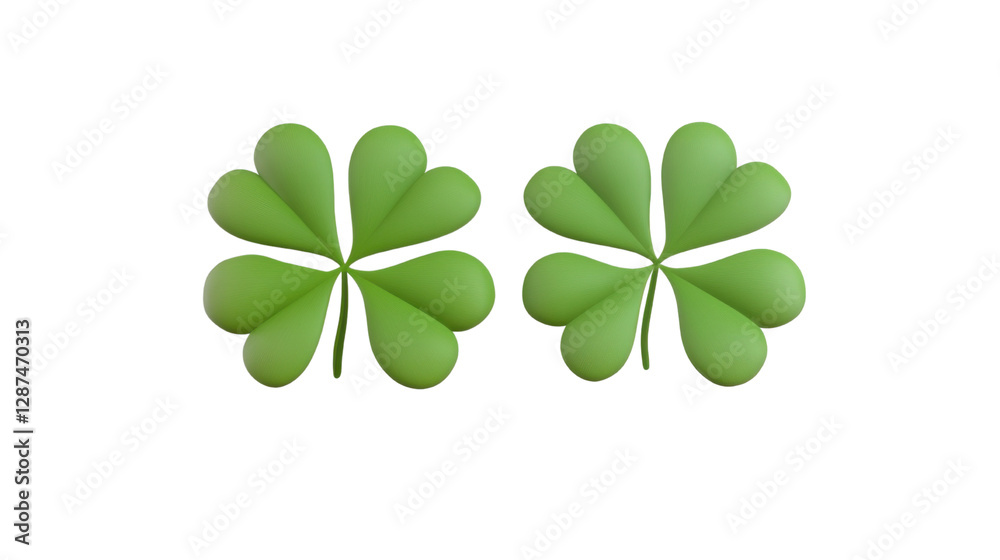 four leaf clover isolated on white background four leaf clover isolated on white background