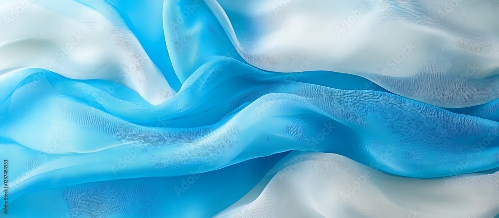 Obraz premium Blue and White Fabric Texture