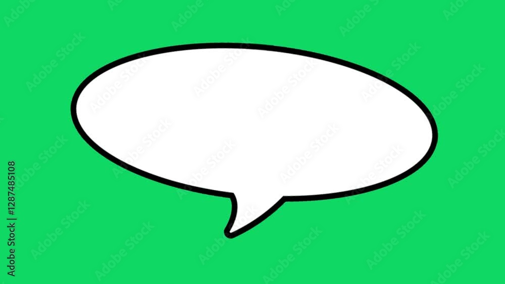 Oval shaped speech bubble on green background. Oval shaped speech bubble on green background.