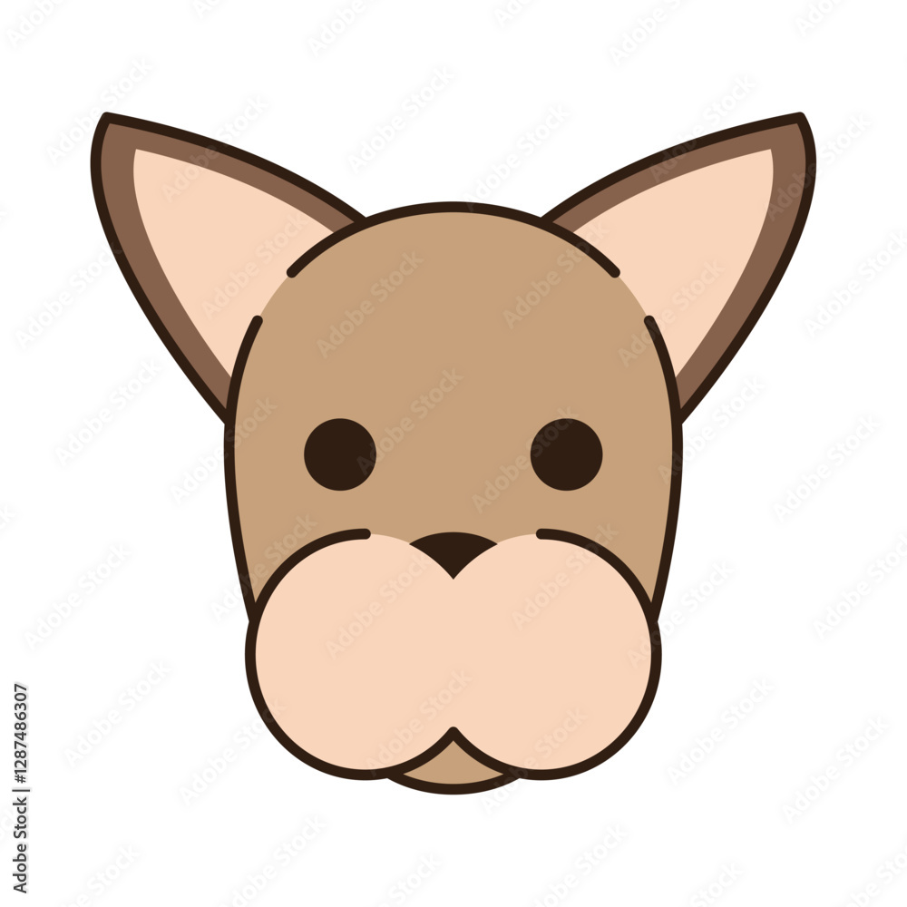 Vector image of a dog icon on white background Vector image of a dog icon on white background