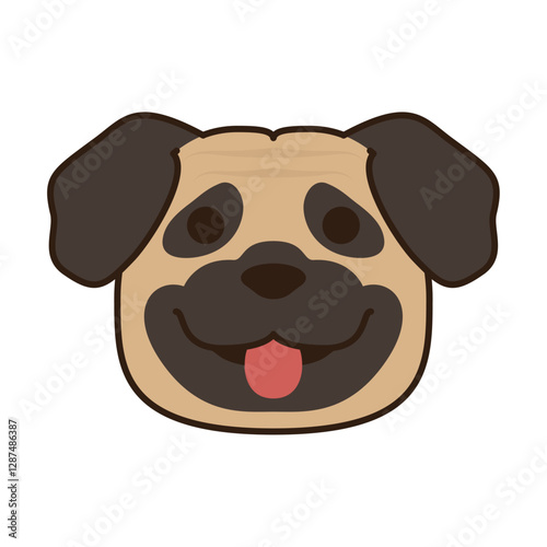 Vector image of a dog icon on white background