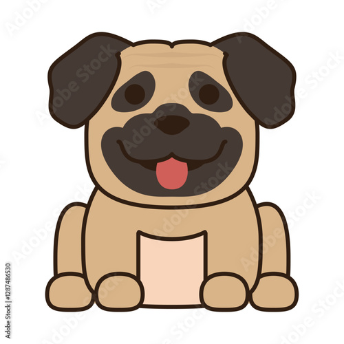 Vector image of a dog icon on white background