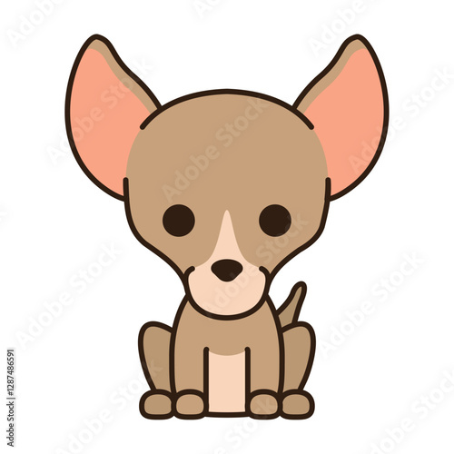 Vector image of a dog icon on white background