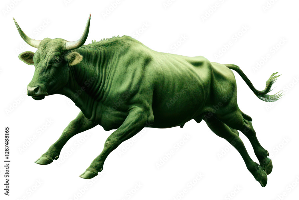 Fototapeta premium PNG Bull Run Euphoria green livestock wildlife.