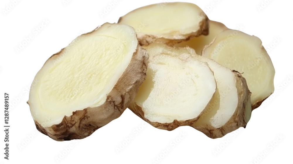 sliced mushroom isolated on white background sliced mushroom isolated on white background