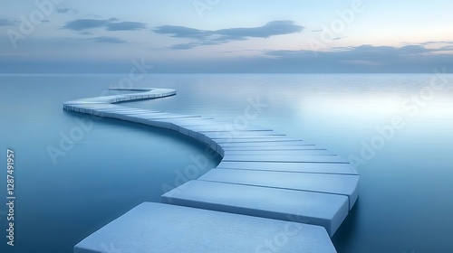 Serene Path Across Calm Water