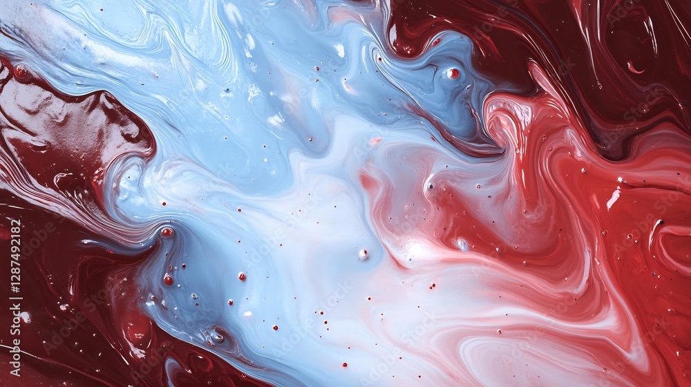 Abstract paint swirl with blue and red colors. Abstract paint swirl with blue and red colors.