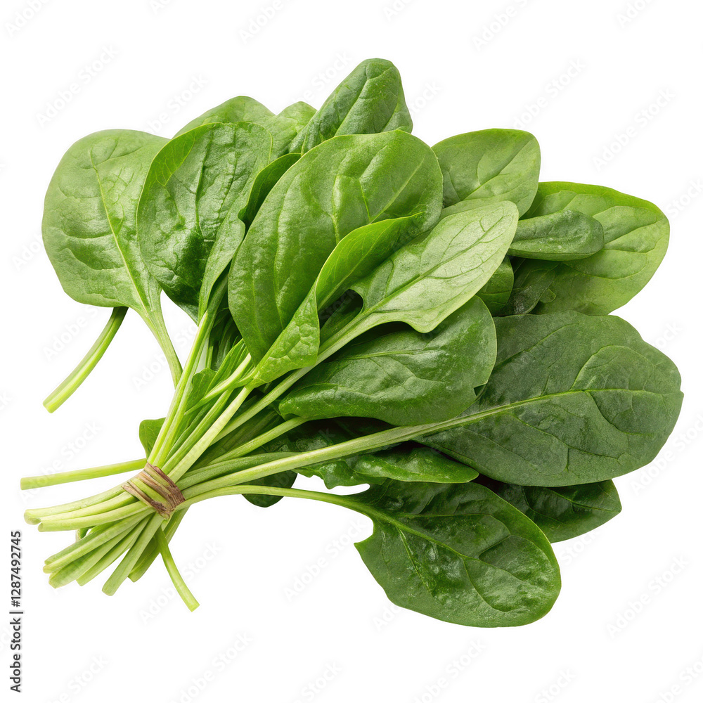 Fresh Spinach Bunch, Organic Market, Food Photography, Natural Setting, Close-up, Healthy Eating Fresh Spinach Bunch, Organic Market, Food Photography, Natural Setting, Close-up, Healthy Eating