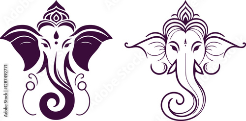 Sankashti Chaturthi Vector Line Art Design
