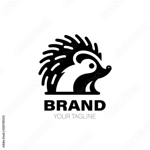 Hedgehog Logo. Hedgehog Logo Design. Hedgehog Logo Brand. Hedgehog Logo Vector Design Isolated on White Background