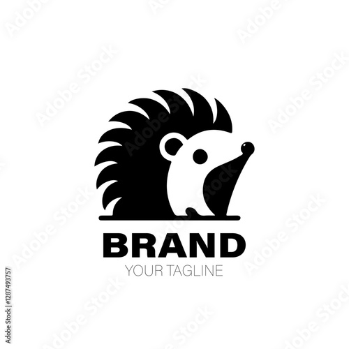Hedgehog Logo. Hedgehog Logo Design. Hedgehog Logo Brand. Hedgehog Logo Vector Design Isolated on White Background