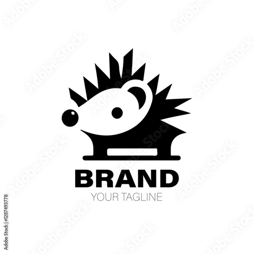 Hedgehog Logo. Hedgehog Logo Design. Hedgehog Logo Brand. Hedgehog Logo Vector Design Isolated on White Background
