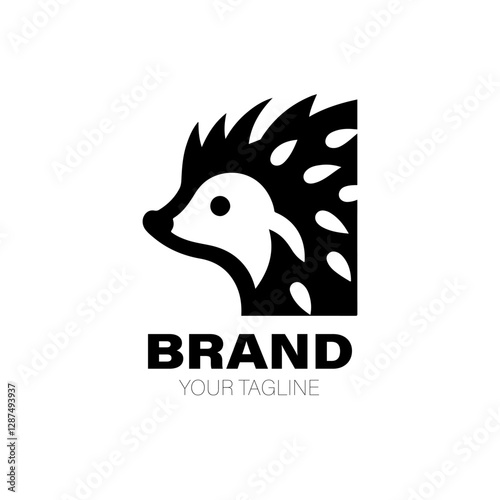 Hedgehog Logo. Hedgehog Logo Design. Hedgehog Logo Brand. Hedgehog Logo Vector Design Isolated on White Background