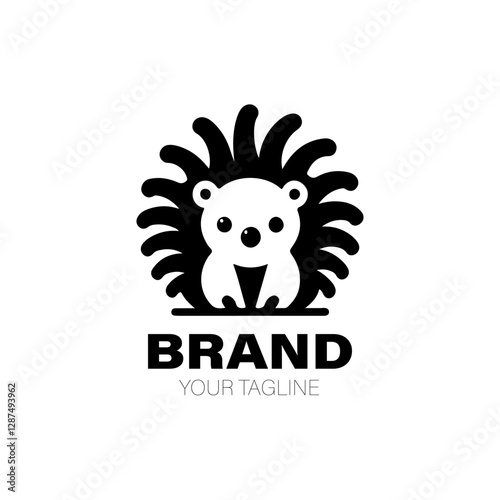 Hedgehog Logo. Hedgehog Logo Design. Hedgehog Logo Brand. Hedgehog Logo Vector Design Isolated on White Background