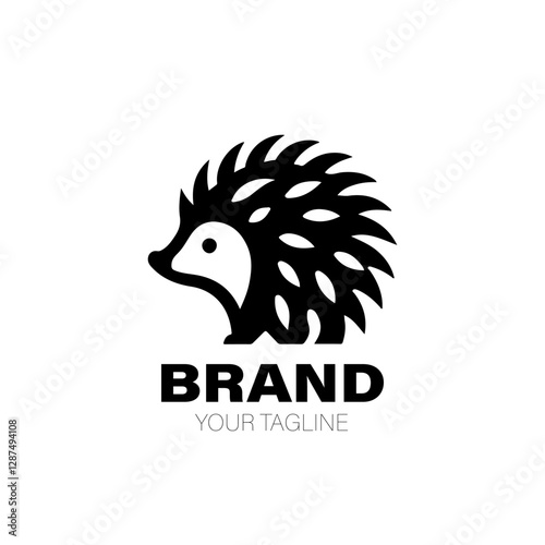 Hedgehog Logo. Hedgehog Logo Design. Hedgehog Logo Brand. Hedgehog Logo Vector Design Isolated on White Background