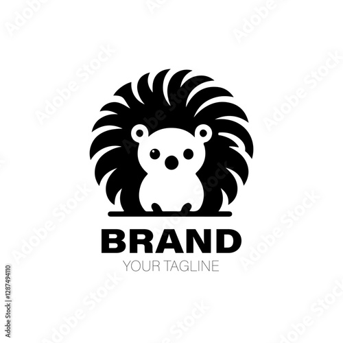 Hedgehog Logo. Hedgehog Logo Design. Hedgehog Logo Brand. Hedgehog Logo Vector Design Isolated on White Background