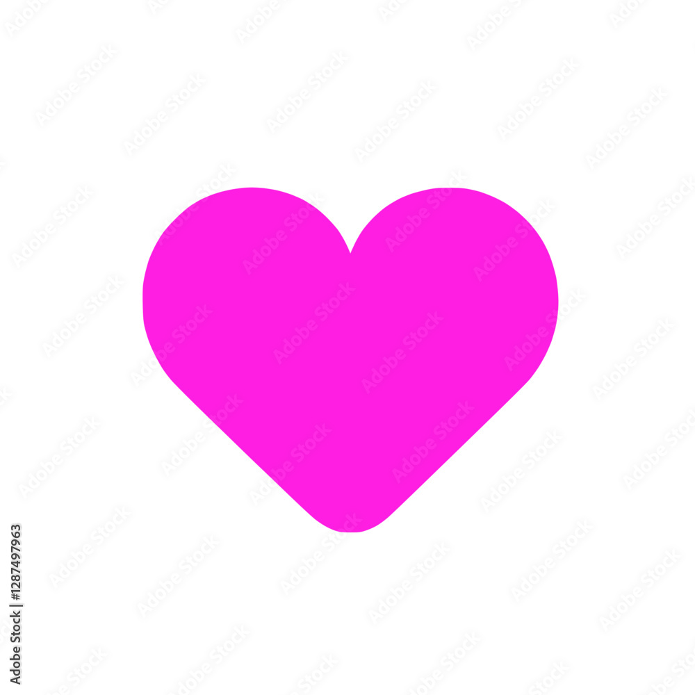 Pink heart symbol representing love and affection. Pink heart symbol representing love and affection.