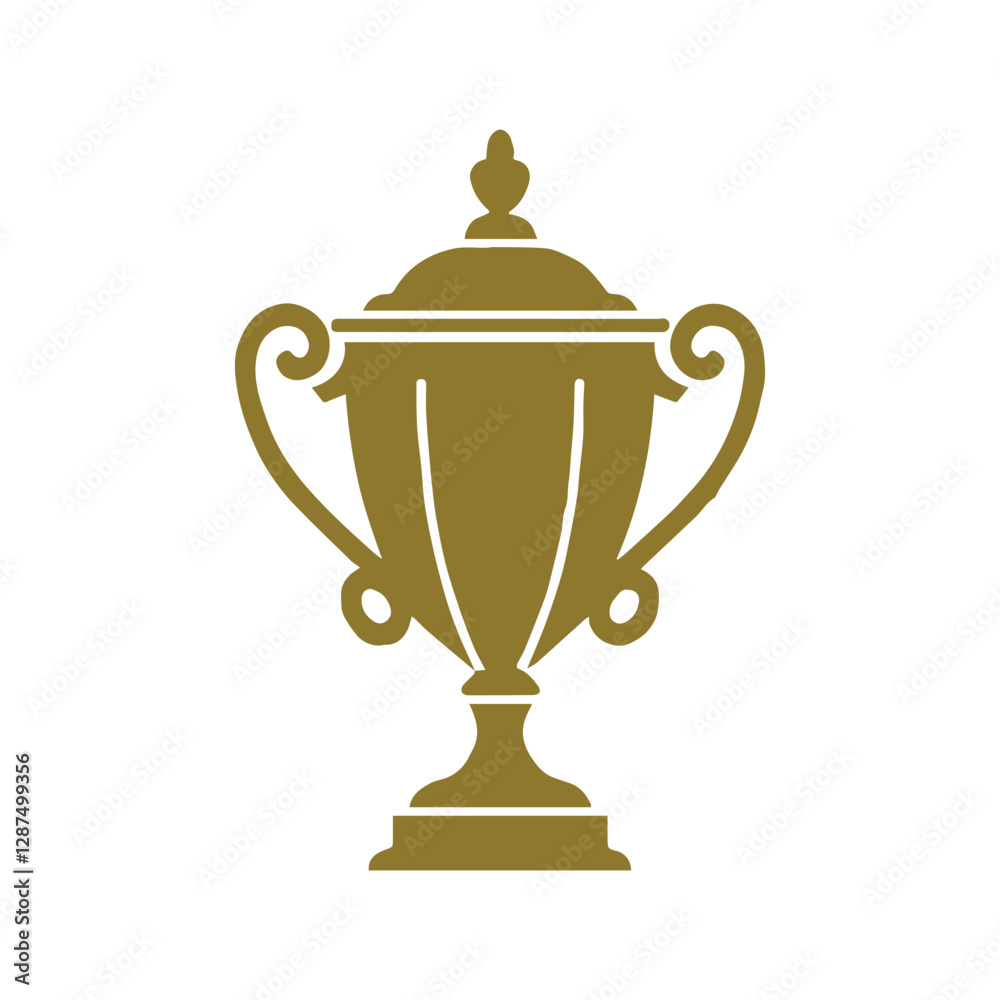 Fototapeta premium Elegant Golden Trophy – Classic Victory Award