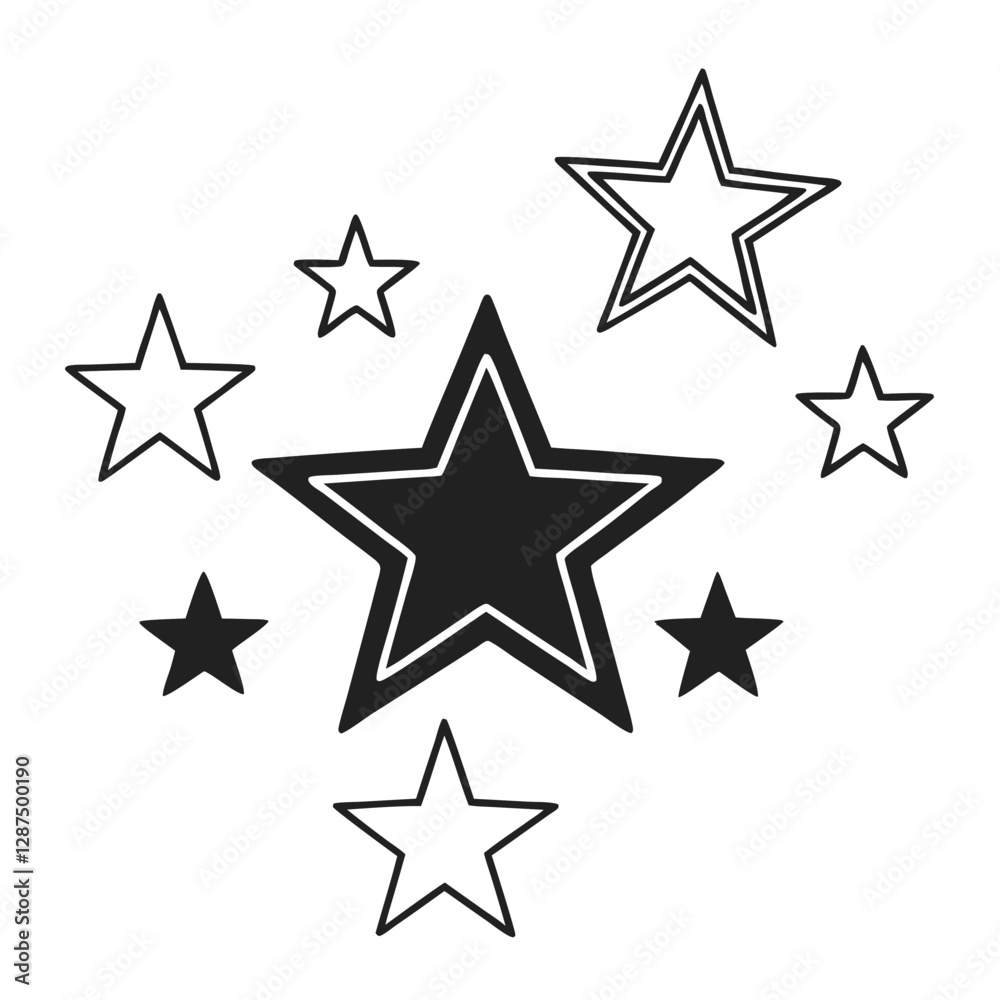 Abstract Star Shapes Collection Abstract Star Shapes Collection