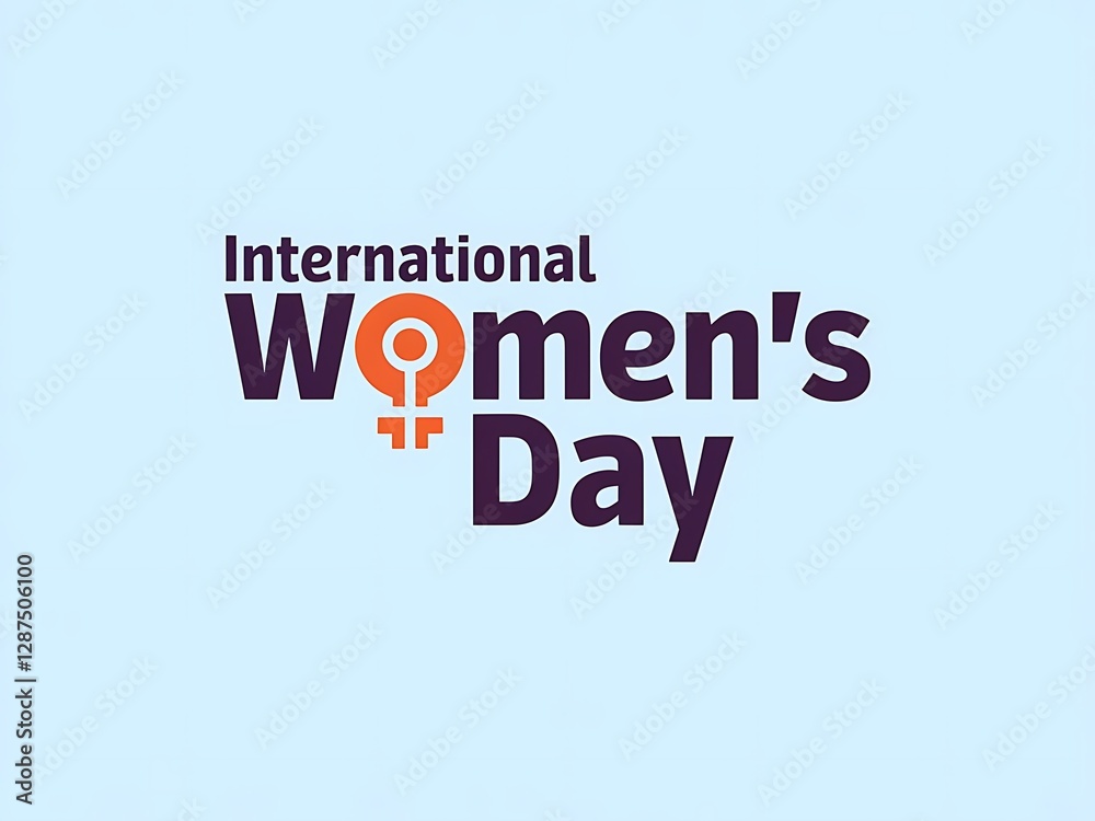 Fototapeta premium International Women’s Day vector logo design with modern and minimalist touch