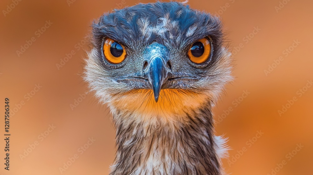 Close-up Capture of an Endangered Wildlife Species with Striking Features and Intense Gaze Close-up Capture of an Endangered Wildlife Species with Striking Features and Intense Gaze