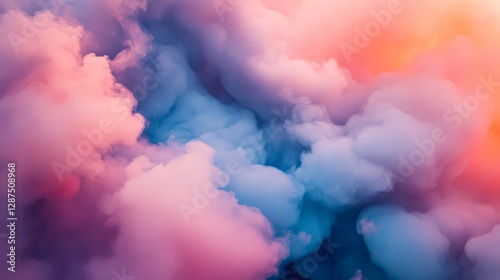 A cloud of dry ice smoke rises slowly in the air, and the overall picture is ...