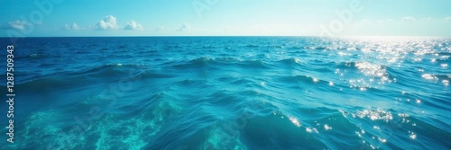 Wallpaper Mural Azure ocean, sunlit waves ripple across vast expanse, calm, water Torontodigital.ca