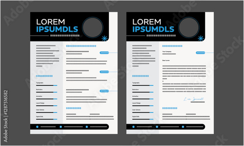 Resume CV. Professional modern and minimal resume CV, Clean and modern resume portfolio CV template