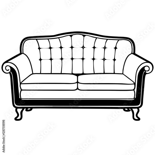 black leather sofa