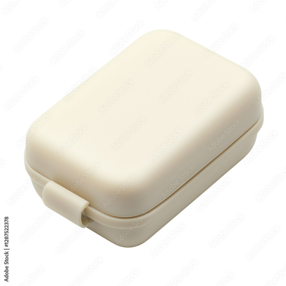 Minimal compact packaging. A compact, rectangular storage case featuring a smooth, cream-colored exterior and a secure clasp for easy access. Minimal compact packaging. A compact, rectangular storage case featuring a smooth, cream-colored exterior and a secure clasp for easy access.