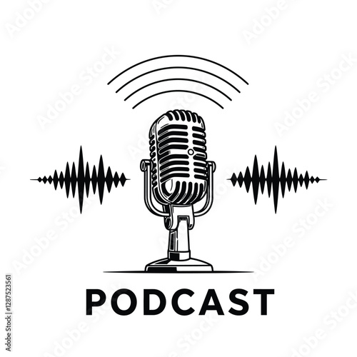 retro microphone icon