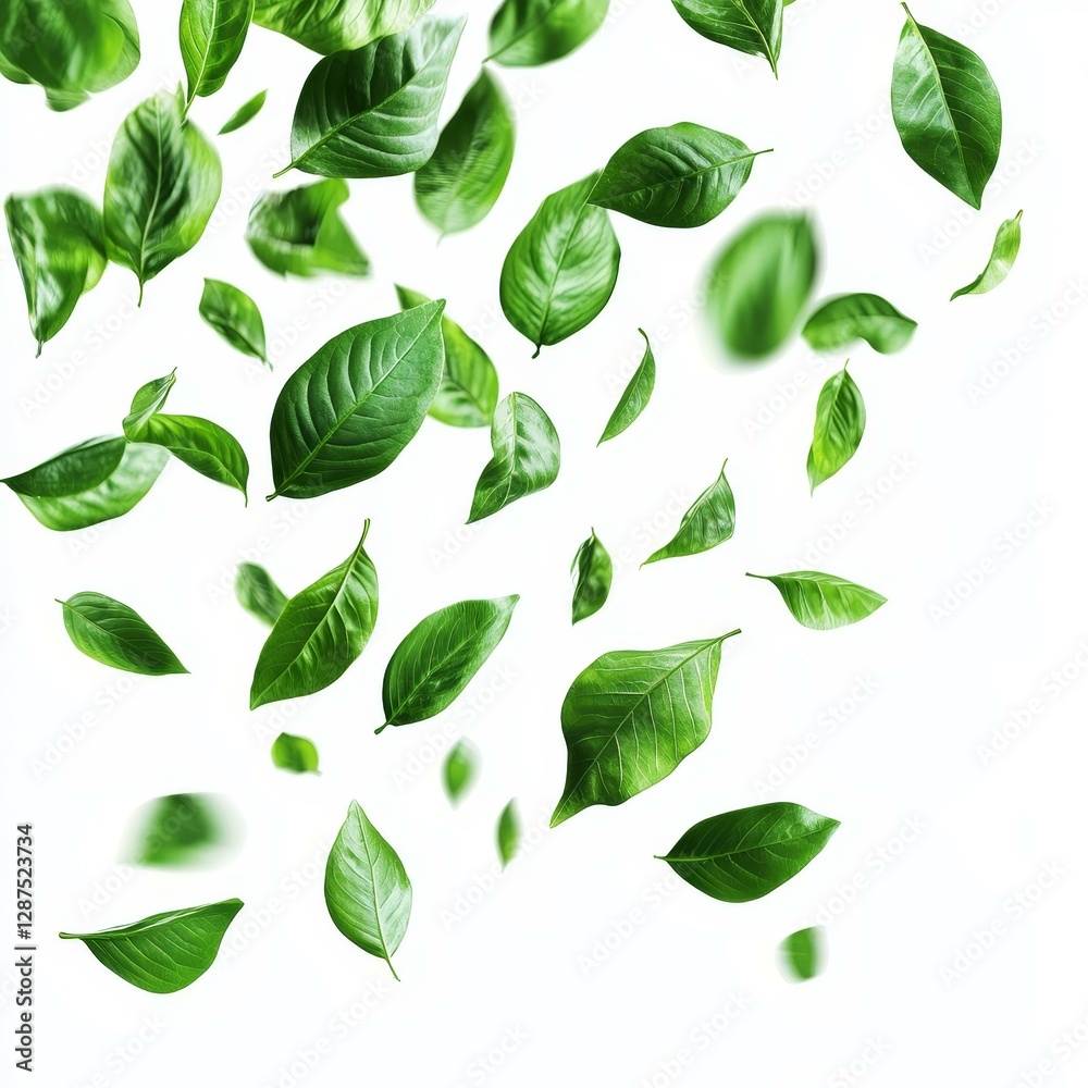Falling Green Leaves Background Image Falling Green Leaves Background Image