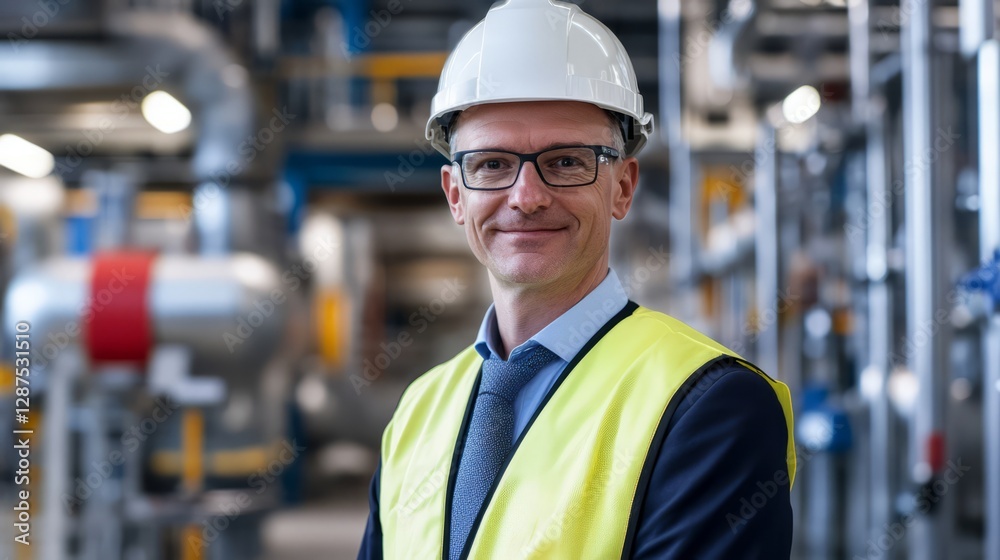 Engineer in safety gear, confident expression, head and shoulders shot Engineer in safety gear, confident expression, head and shoulders shot