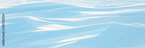 Obraz na płótnie Snow texture. Wind sculpted patterns on snow surface. Wind in the tundra and in the mountains on the surface of the snow sculpts patterns and ridges (sastrugi). Arctic, Polar region. Winter background w salonie