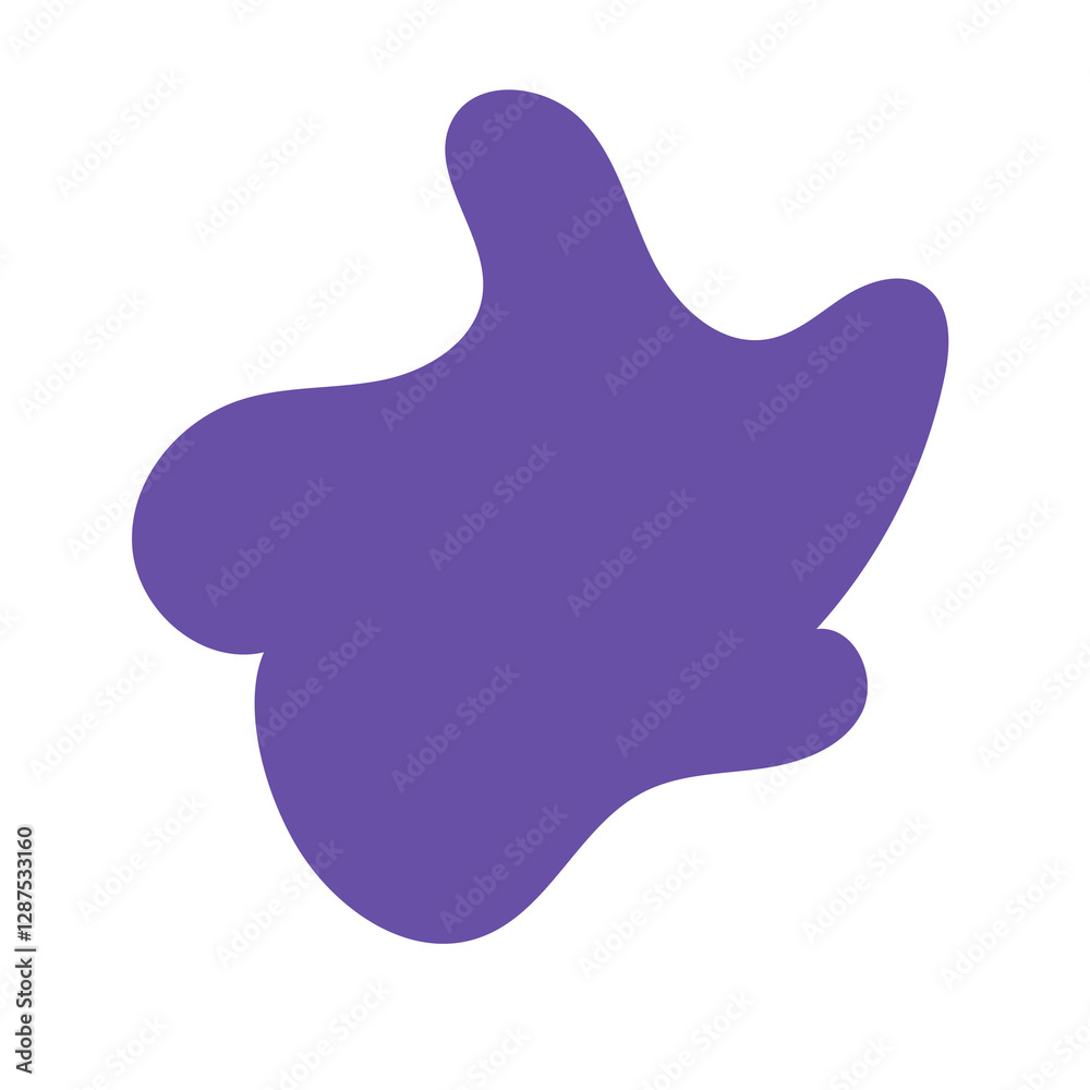 Green purple abstract shapes decoration 