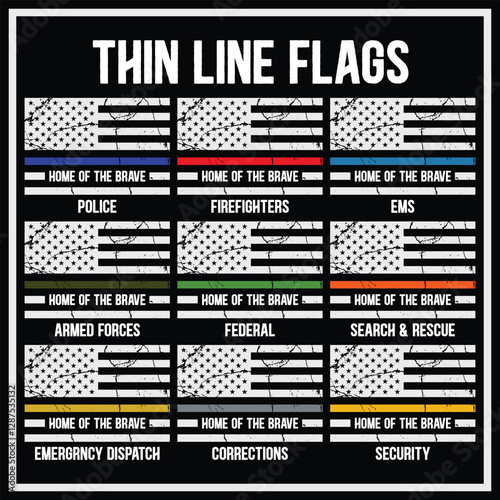 I Support First Responders T-Shirt Police Firefighter Military Shirt Design, thin line shirt, first responder Shirt