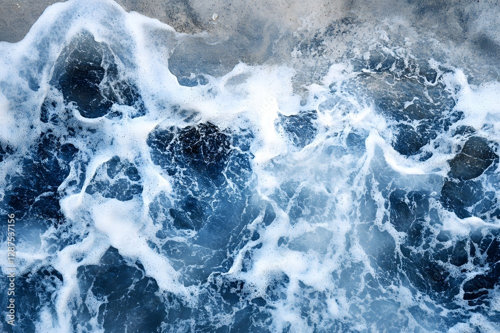 Obraz premium Ocean Waves Foam Texture