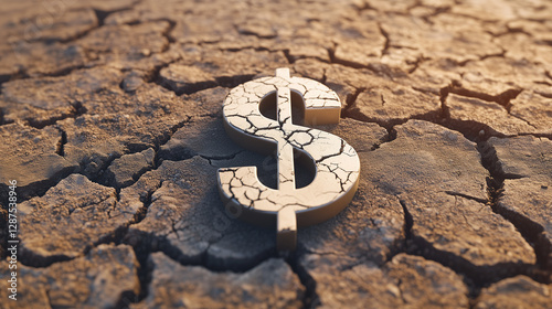 Cracked Dollar Symbol: A cl...