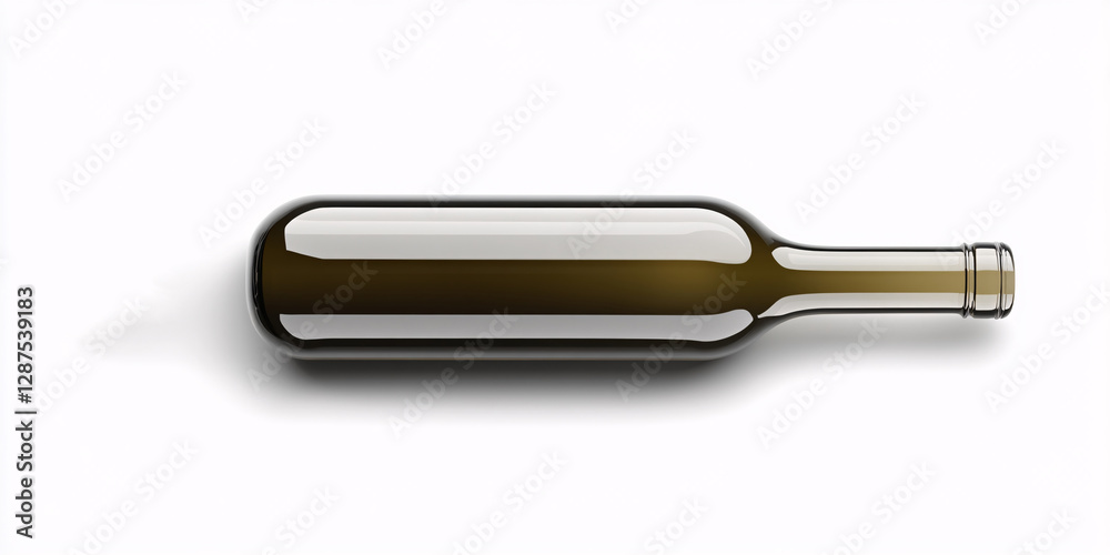 An empty amber glass wine bottle isolated on a white background. An empty amber glass wine bottle isolated on a white background.