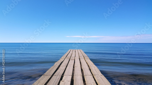 Pier to Horizon: A wooden p...