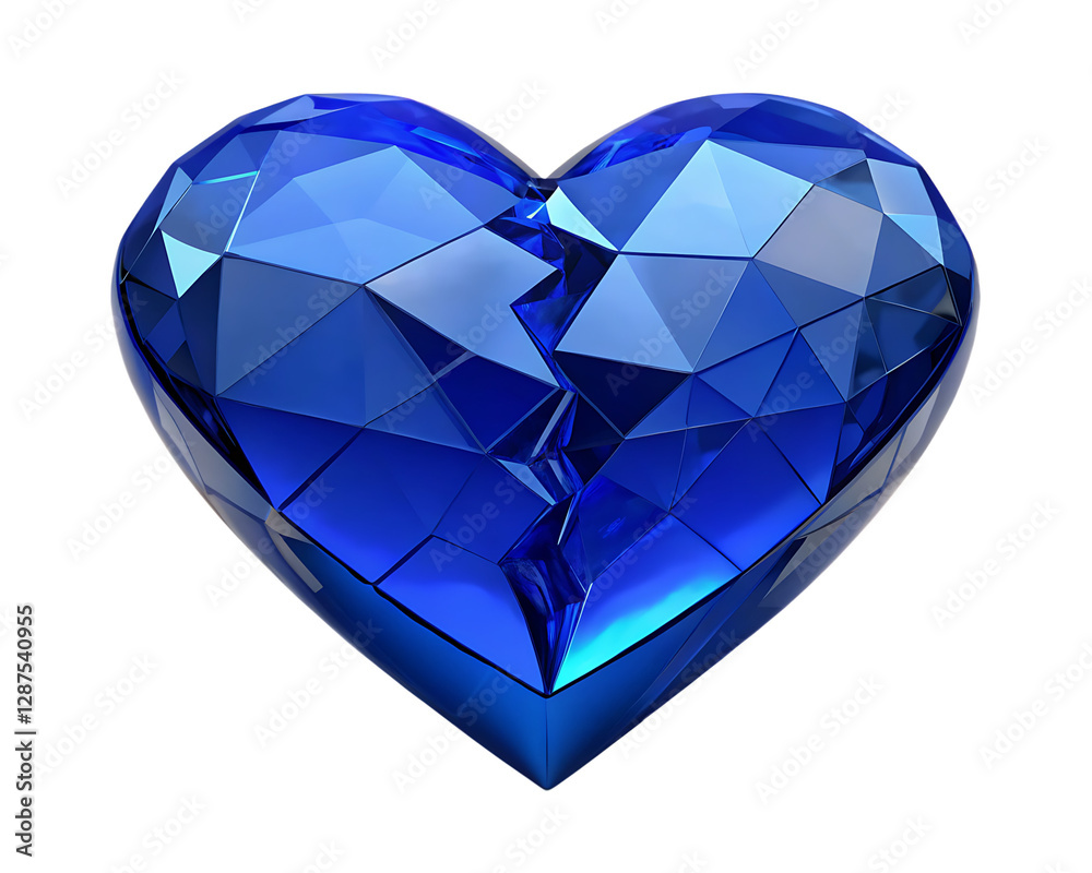 A shattered metallic heart with a glossy dark blue glass core, symbolizing love and heartbreak. Valentine's Day symbol illustration, heart shape 3d effect. great for valentine's day design A shattered metallic heart with a glossy dark blue glass core, symbolizing love and heartbreak. Valentine's Day symbol illustration, heart shape 3d effect. great for valentine's day design