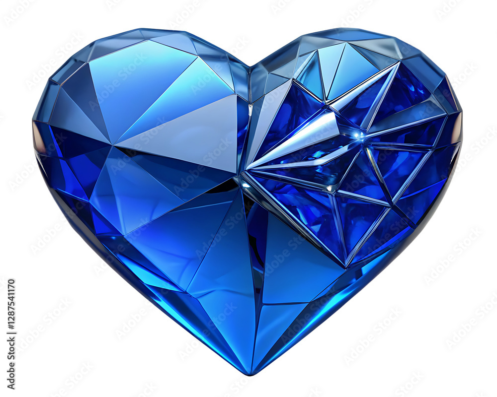 A shattered metallic heart with a glossy dark blue glass core, symbolizing love and heartbreak. Valentine's Day symbol illustration, heart shape 3d effect. great for valentine's day design A shattered metallic heart with a glossy dark blue glass core, symbolizing love and heartbreak. Valentine's Day symbol illustration, heart shape 3d effect. great for valentine's day design