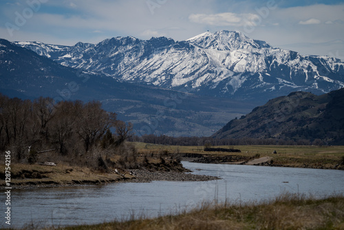 Yellowstone river in Paradise Valley, Montana.