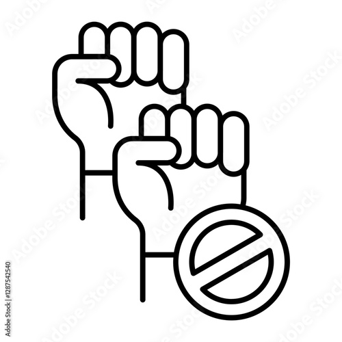 anti terrorism outline icon