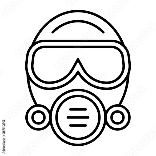 gas mask outline icon