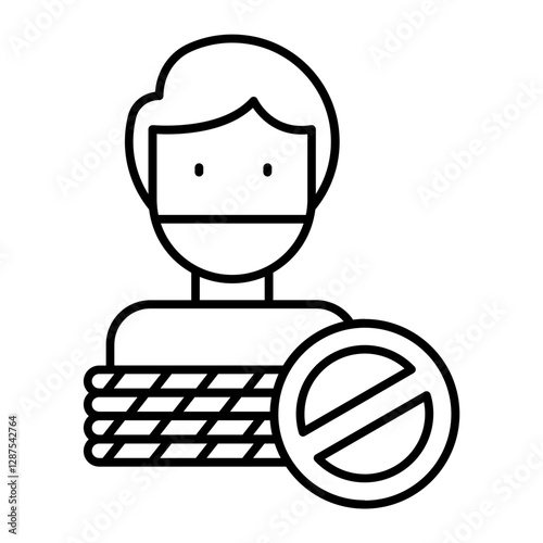 hostage outline icon