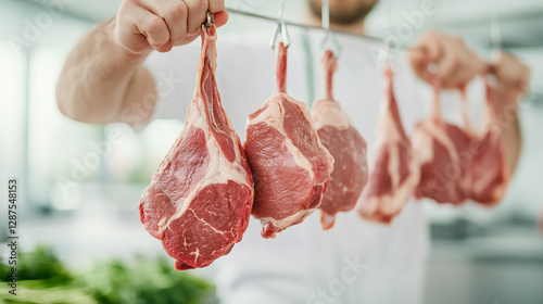 Fresh Cut of Meat: A skille...