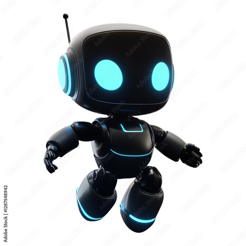 Modern robot character illustration Future technologies artifical intelligence Modern robot character illustration Future technologies artifical intelligence